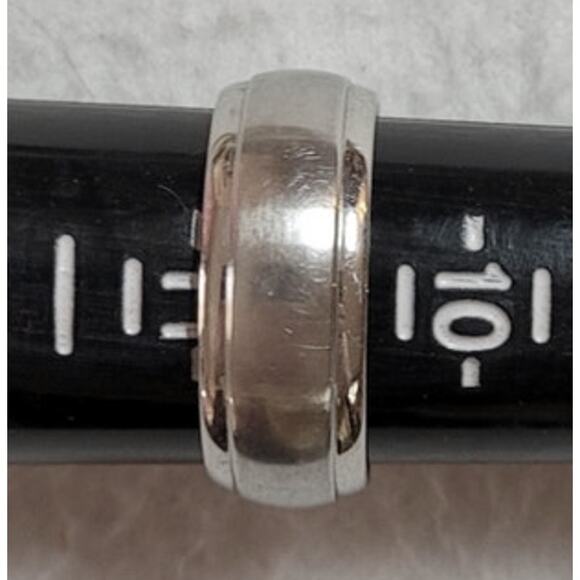 Scott Kay Brawn BioBlu 27 Cobalt Faith Band Mens Ring Silvertone Sz 10.75 Estate - Picture 2 of 9